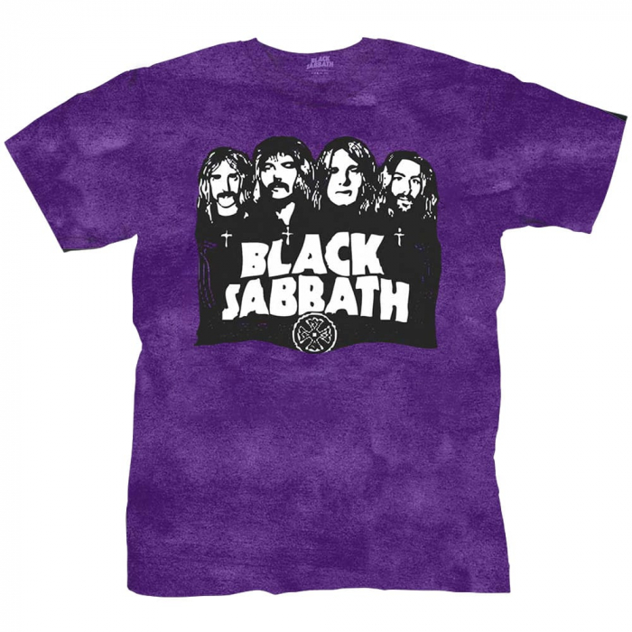 BLACK SABBATH - Band And Logo - PURPLE Dip-Dye - T-Shirt