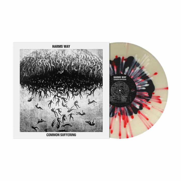 HARMS WAY - Common Suffering - BLACK HOLE RED WHITE Splatter Vinyl