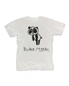 Heavy Metal Happiness Black Metal Panda white T-shirt front