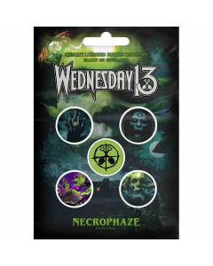 58510 wednesday 13 necrophaze button badge pack 