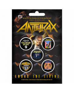 anthrax among the living button badge pack
