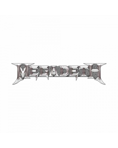 megadeth chrome logo metal pin