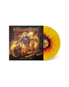 Reborn In Flames - YELLOW ORANGE BLACK Splatter Vinyl