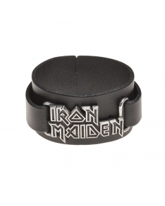 ALCHEMY ROCKS - IRON MAIDEN - Logo / Leather Wriststraps