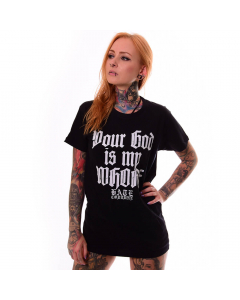 K61134 Kristy von Kashyyyk Model Heavy Metal Merch Your God Is My Whore Unisex T-Shirt Hate Couture