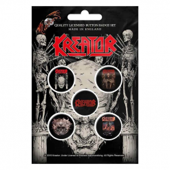 Kreator Skull & Skeletons button badge pack