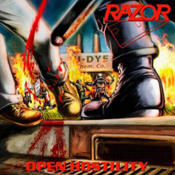 razor - open hostility - transparent bloodred lp