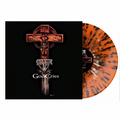 asphyx god cries orange black splatter vinyl