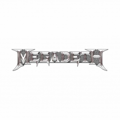 megadeth chrome logo metal pin