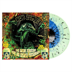 The Lunar Injection Kool Aid Eclipse Conspiracy - Blue in Bottle Green with Black Bone Splatter LP