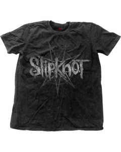 33759 slipknot logo star vintage snow wash t-shirt
