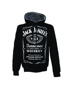 Jack Daniels logo black hoodie front