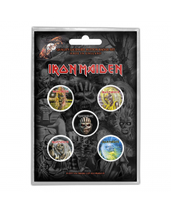 IRON MAIDEN - The Faces Of Eddie / Button Badge Pack