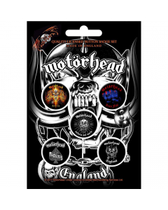 Motörhead England button badge pack