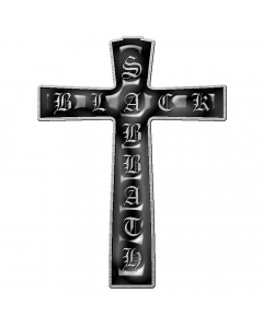 Black Sabbath Cross Metal Pin Badge