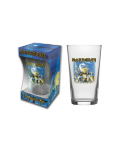 iron maiden live after death beer glass