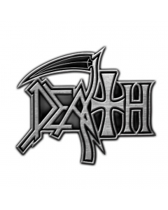 Death logo metal pin badge