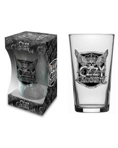 Ozzy Osbourne Crest Beer Glass