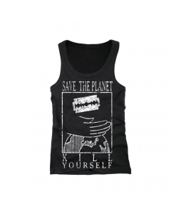 hate couture save the planet kill yourself lady tank top