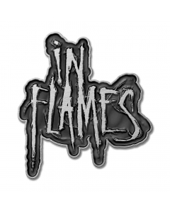 in flames logo pin