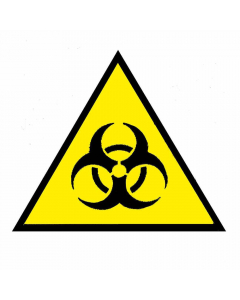 biohazard yellow triangle patch