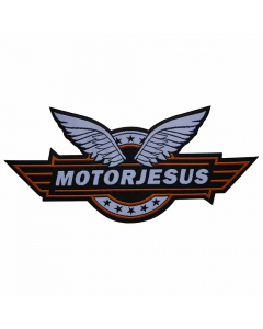 motorjesus logo shaped patch
