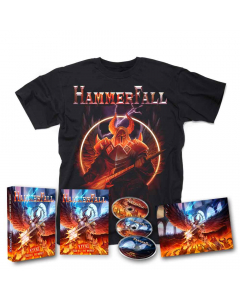 hammerfall live against the world bluray cd digipak shirt bundle