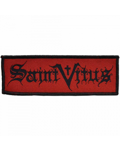 saint vitus black logo red patch