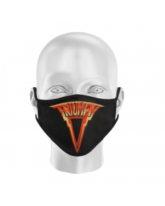 triumph lightning logo face mask