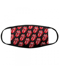 rolling stones tongue repeat face mask