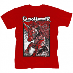 gloryhammer red unicorn shirt