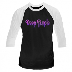 Deep Purple Logo baseball shirt front