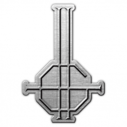 Ghost Crucifix metal pin badge