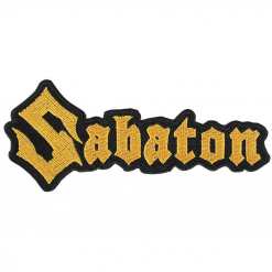 sabaton yellow logo cut out patch