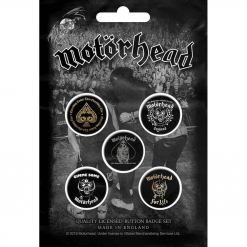 motorhead clean your clock button badge pack