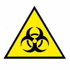biohazard yellow triangle patch