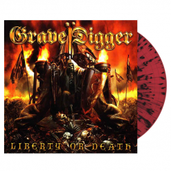 grave digger liberty or death red black splatter vinyl