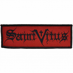 saint vitus black logo red patch