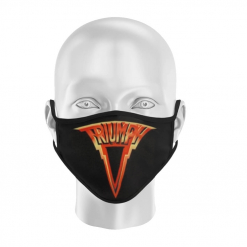 triumph lightning logo face mask