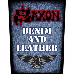 saxon denim and leather backpatch
